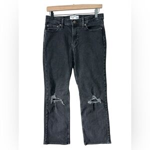 Abercrombie &‎ Fitch Kids Black Bootcut Black Denim Distressed Jeans Size 15/16